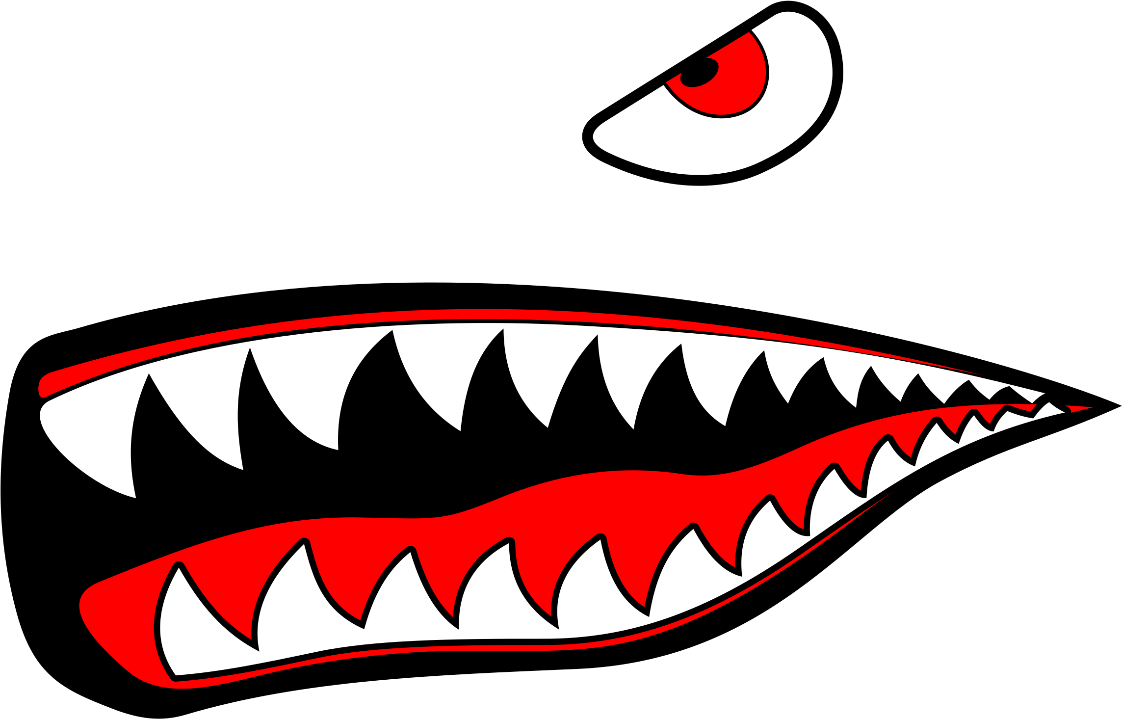 Shark Mouth Open Clipart (2400x2400)