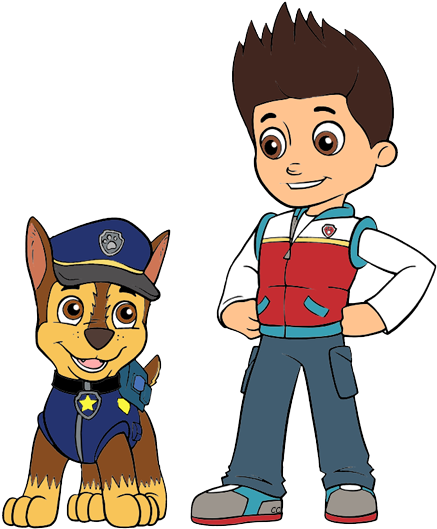 Chase Clipart Transparent - Ryder And Chase Paw Patrol (440x536)
