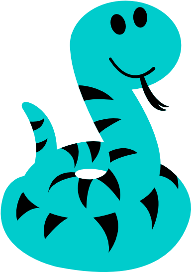 Blue Snake Clipart - Transparent Background Python Clipart (555x555)