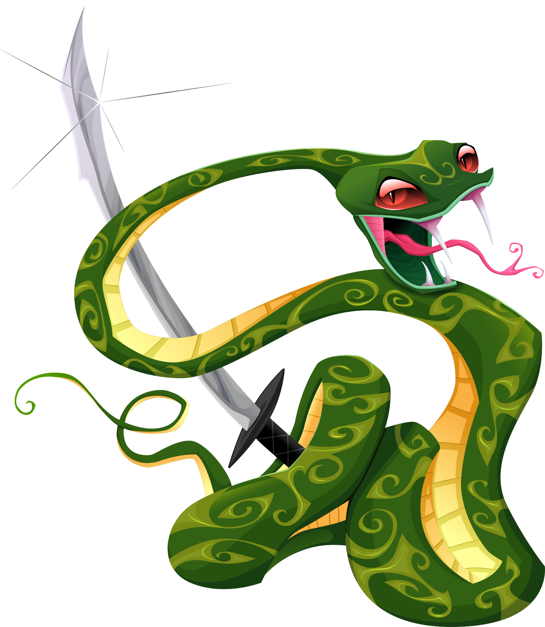 Snake Tattoo Png Clipart Image 03 - Snakes (1777x2044)