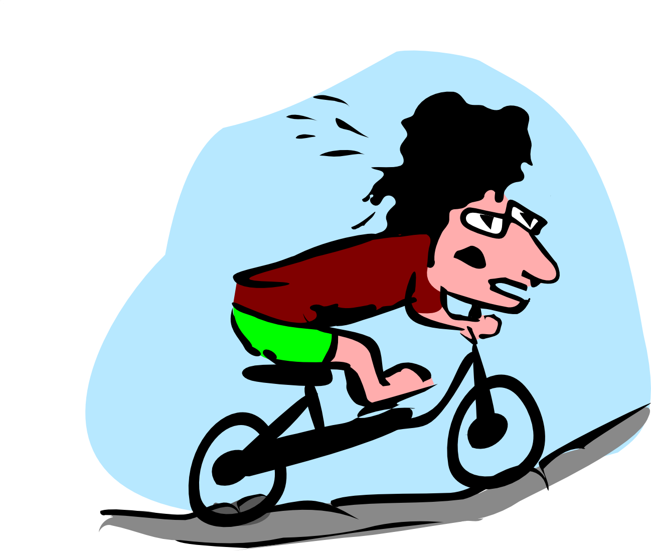 Free Cycling Free Sports Symbols Free Bike Coloured - Clip Art Biker Boy (1969x1392)