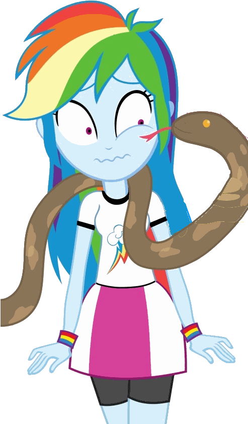 Snake And Rainbow Dash Eg By Sparx24488 - Rainbow Dash Eg Png (492x887)