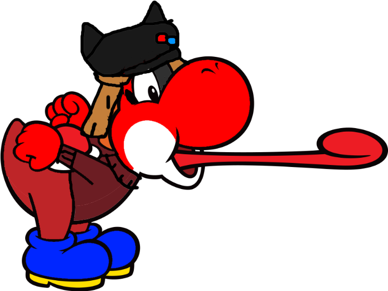 Eyepatch Asuka Yoshi-tongue By Ruensor - Yoshi (925x600)