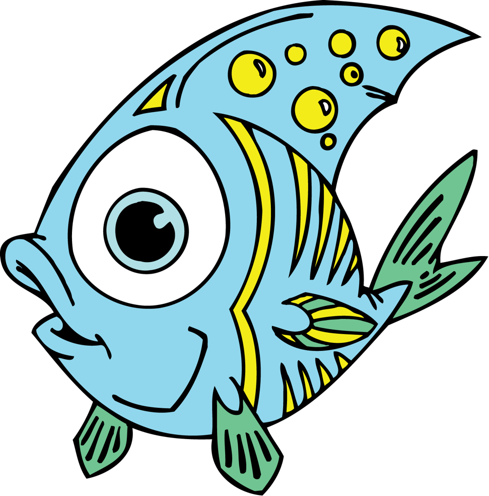 Esl Kids Pets Animals Vocabulary - Funny Fish Clip Art (971x984)