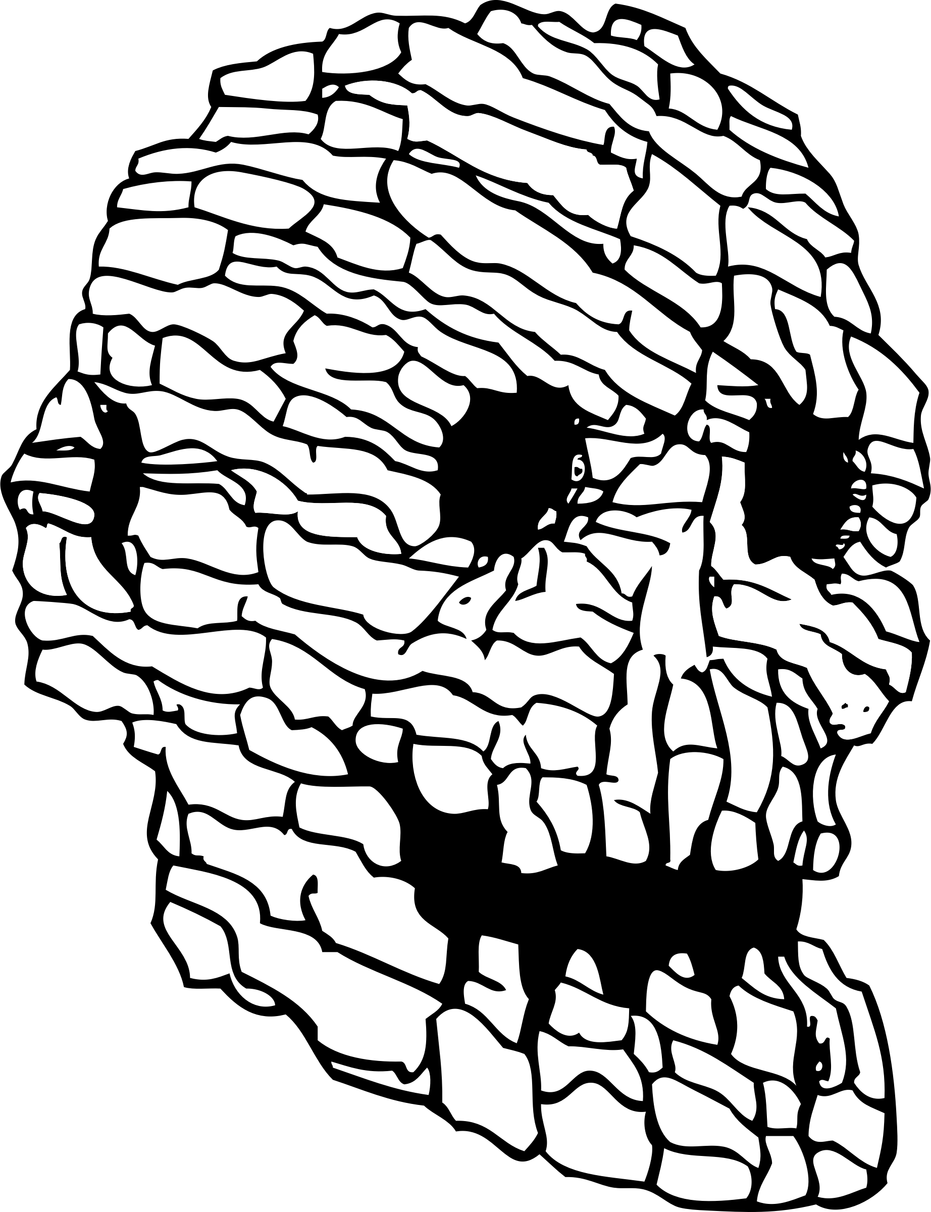 Skull Rock Clipart (1844x2400)
