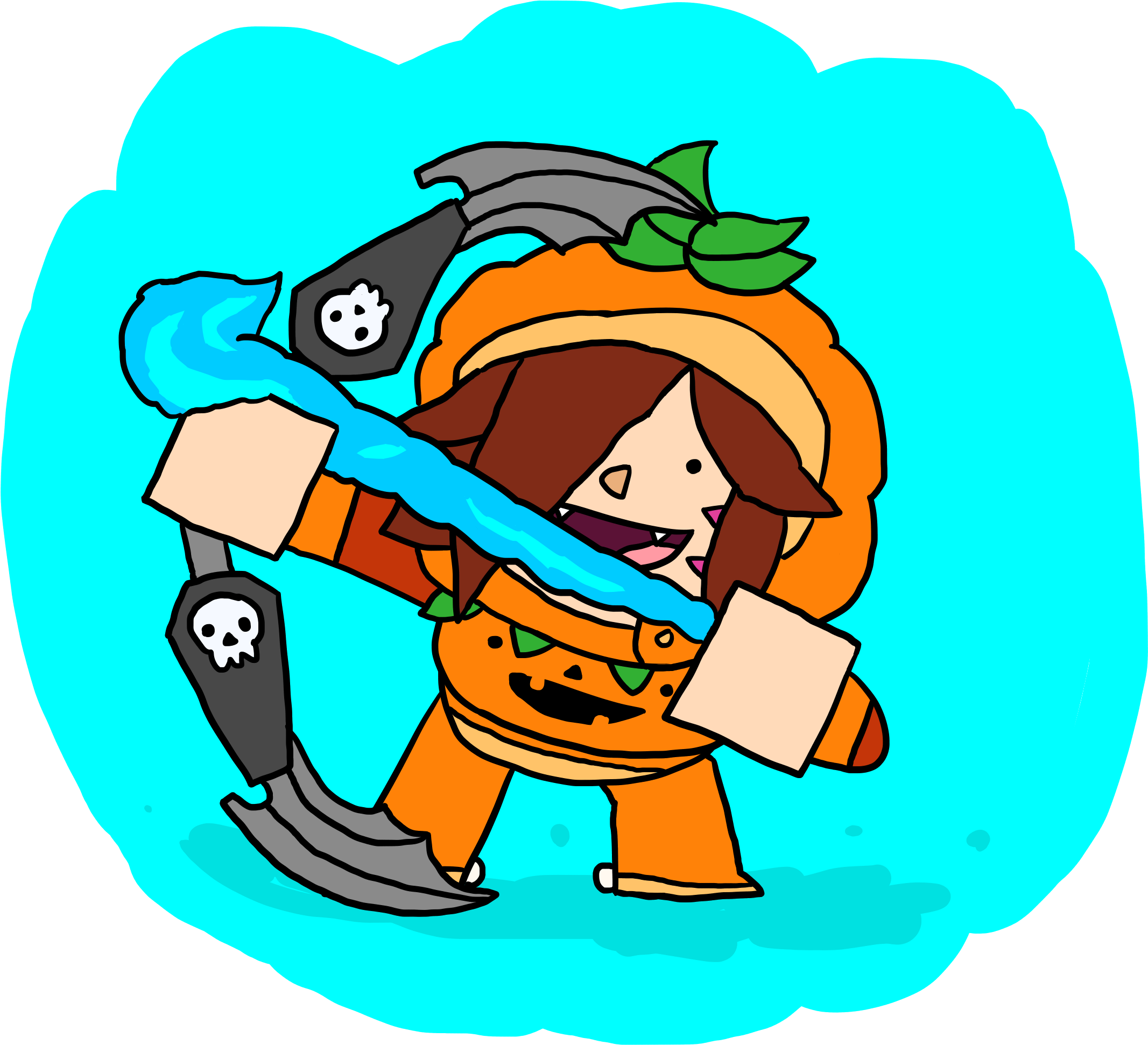 Punkin Spice Yumiko By Clunse Punkin Spice Yumiko By - Brawlhalla Skins De Yumiko (2138x1948)