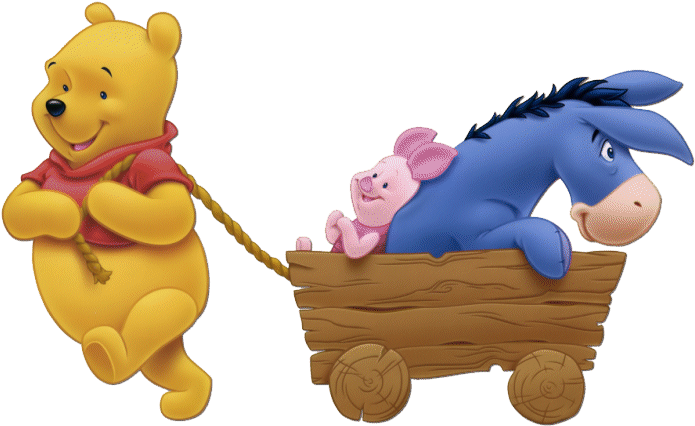Winnie The Pooh Group Clipart Pic - Winnie The Pooh Piglet And Eeyore (713x437)