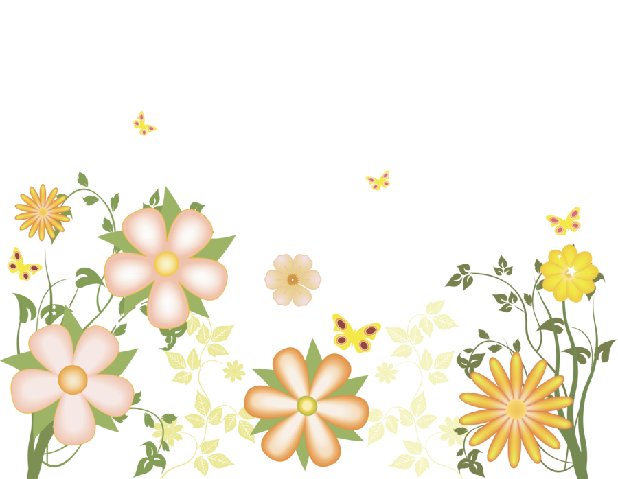 Yellow Flowers Free Transparent Clipart - Yellow Flowers Clipart (900x698)