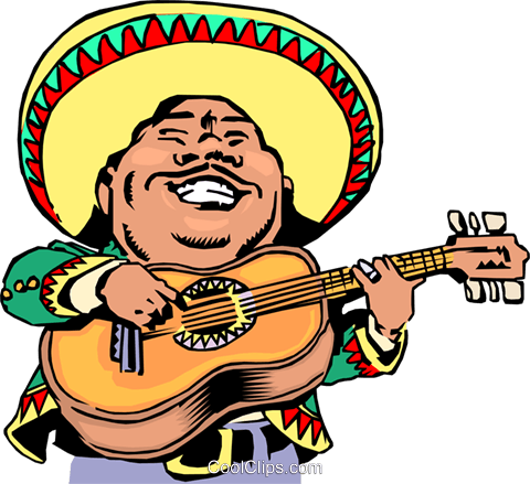 Cartoon Mexican Musician Royalty Free Vector Clip Art - Happy Cinco De Mayo Funny Gif (480x439)