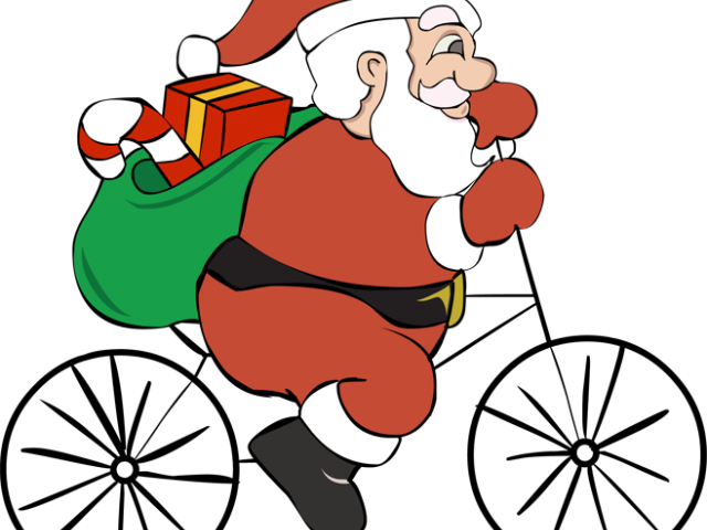 Santa Clipart Bike - Spin Siloam (640x480)