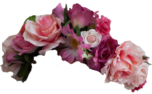 Transparent Flowers Tumblr - Transparent Flower Crown Sticker (500x310)