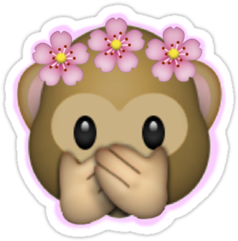 Emoji Monkey Flower Crown Edit T Shirts Hoos By Zannahp - Monkey With Flower Crown (375x360)