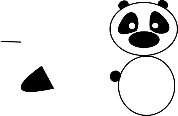 Panda So Far Clip Art At Clker - Scope Reticle (600x391)