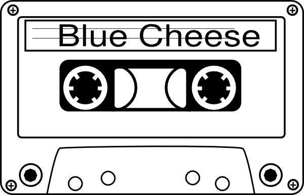 Blue Cheese Clip Art At Clker - Clip Art Cassette Tape (600x385)