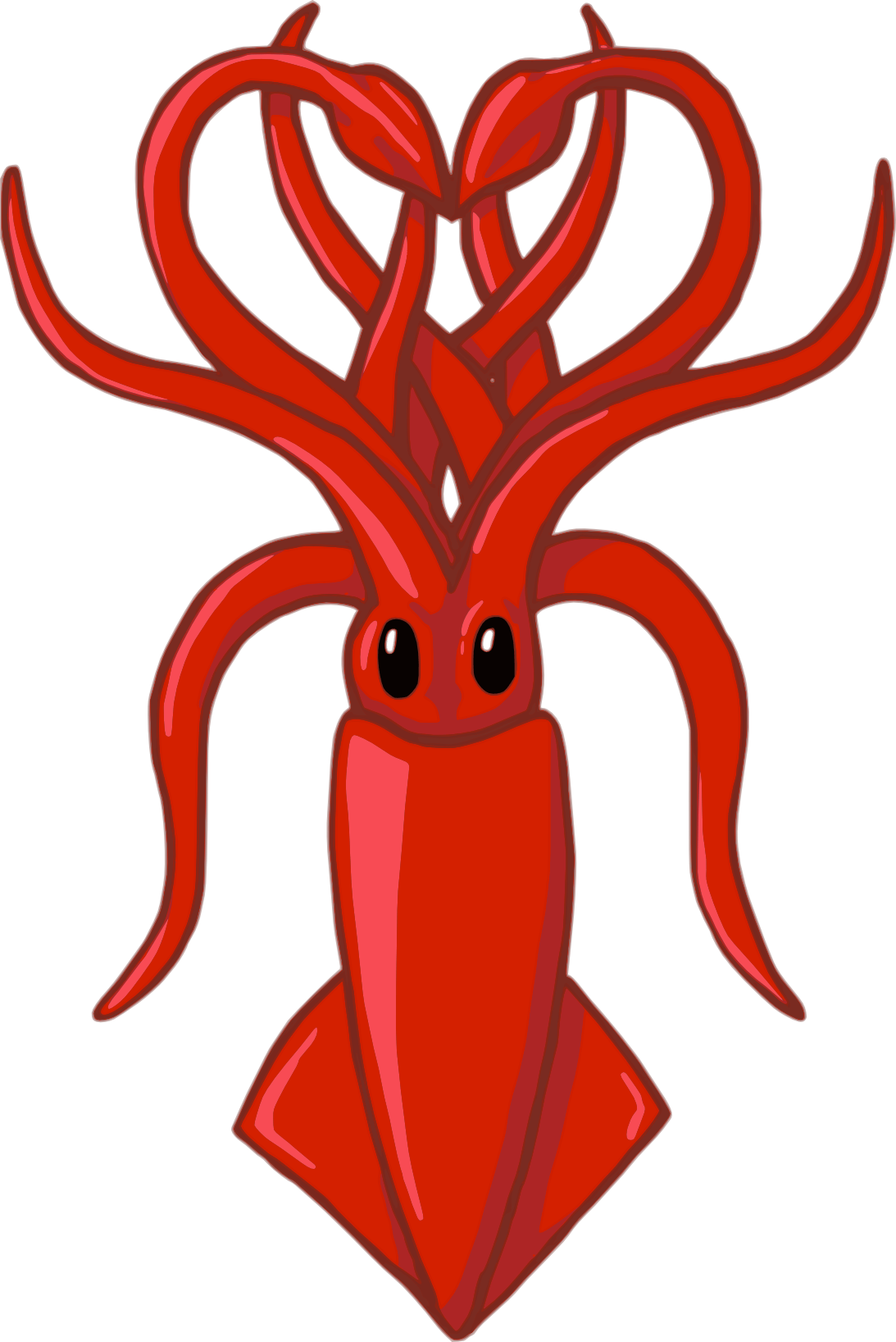 Squid Png - Squid Vector Png (1093x1636)