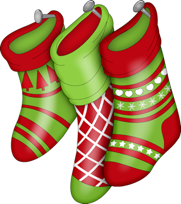 Chaussette,noel - Stockings Christmas Cartoon (355x400)