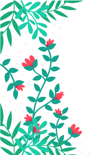 Fondo De Vides De Flor Roja Transparent Png - Fundo Com Flores Decorativas Em Png (512x512)