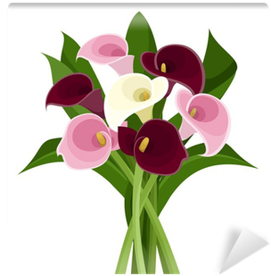 Bouquet Of Colored Calla Lilies - Calla Lili Clipart (400x400)