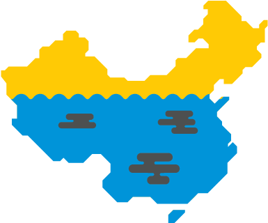 Polluted Water Sources - Clear China Map (500x375)