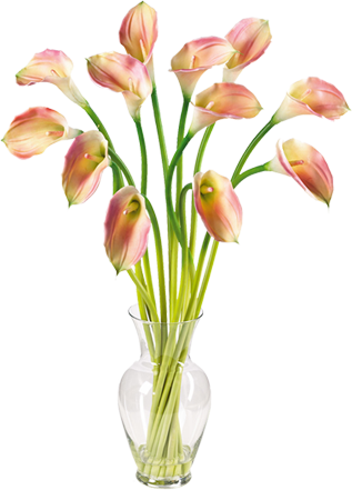 Embracing Beauty @ Thedesignerchik - Calla Lilly Liquid Illusion Silk Flower Arrangement (317x441)