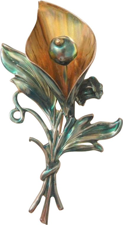 Vintage Lovely Large Sterling Calla Lily Enamel Flower - Vintage Lovely Large Sterling Calla Lily Enamel Flower (761x761)
