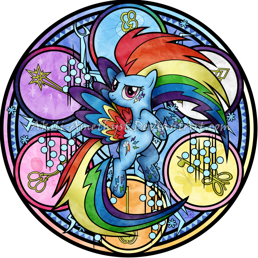 Fantastic Job Clipart Download - Rainbow Dash Stained Glass (1024x1024)