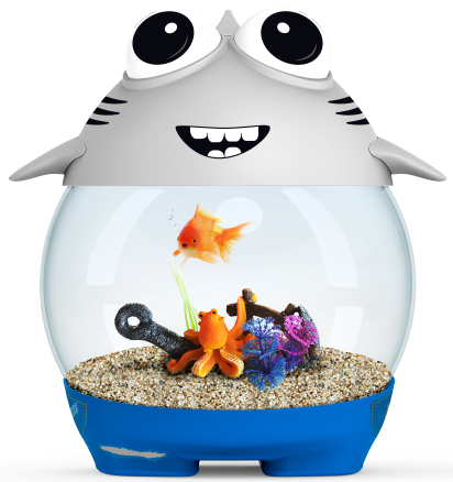 Aquarium Filtre Myshark 7,5l Kid - Led Cln5 Rgb Ciano (412x438)