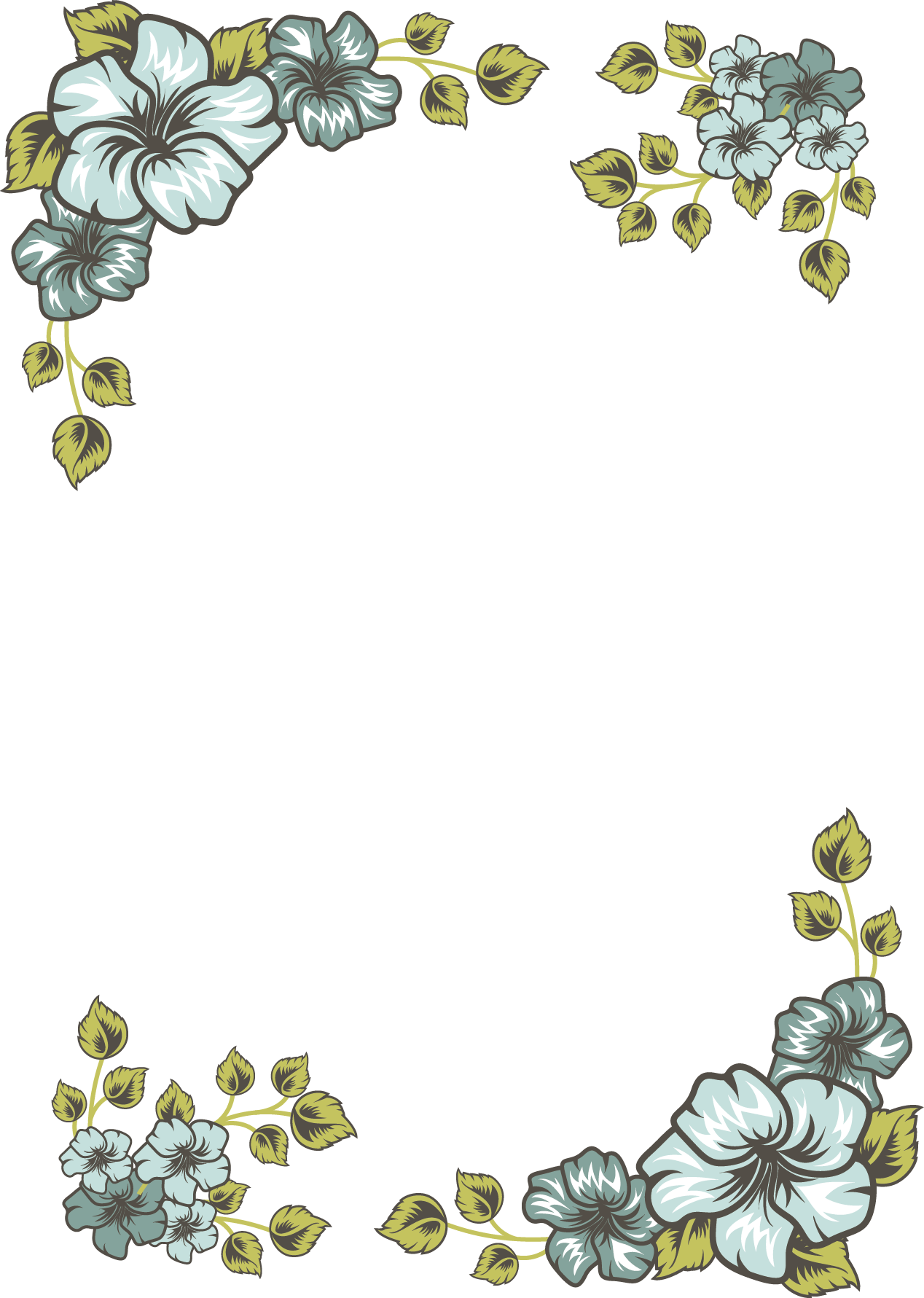 Blue Flower Euclidean Vector - Blue Flower Euclidean Vector (1268x1781)