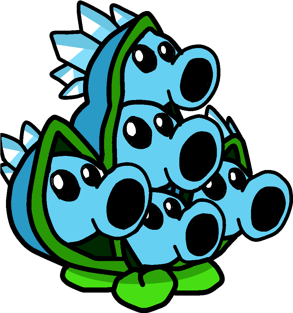 Ice Pea Pod - Plants Vs. Zombies (988x1164)