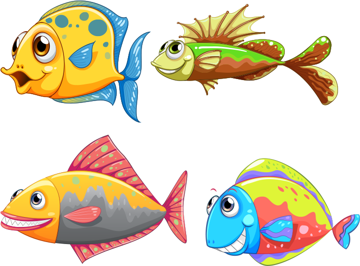 Fish Adobe Illustrator Illustration - Ein Kleiner Gelber Fisch Postkarte (827x827)