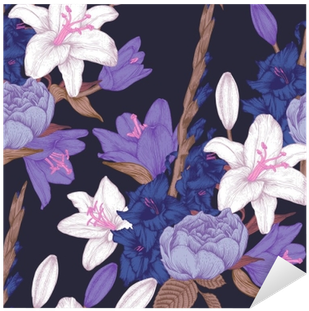 Vinilo Pixerstick Vector Floral De Patrones Sin Fisuras - Vintage (400x400)