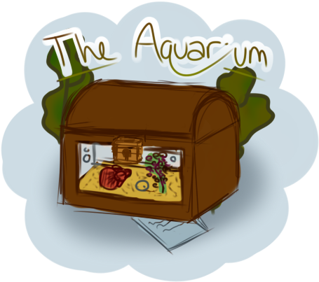 Chest Aquarium By Blakebelladonna - Cartoon (480x413)