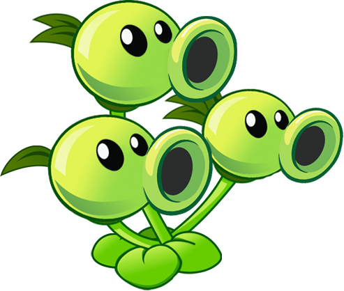 Plants Vs Zombies 2 Threepeater By Illustation16 - Plants Vs Zombies 2 Threepeater (493x418)