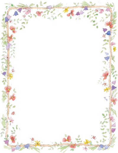 Flowers Borders Png Transparent - Free Flower Borders For Word Document (400x527)