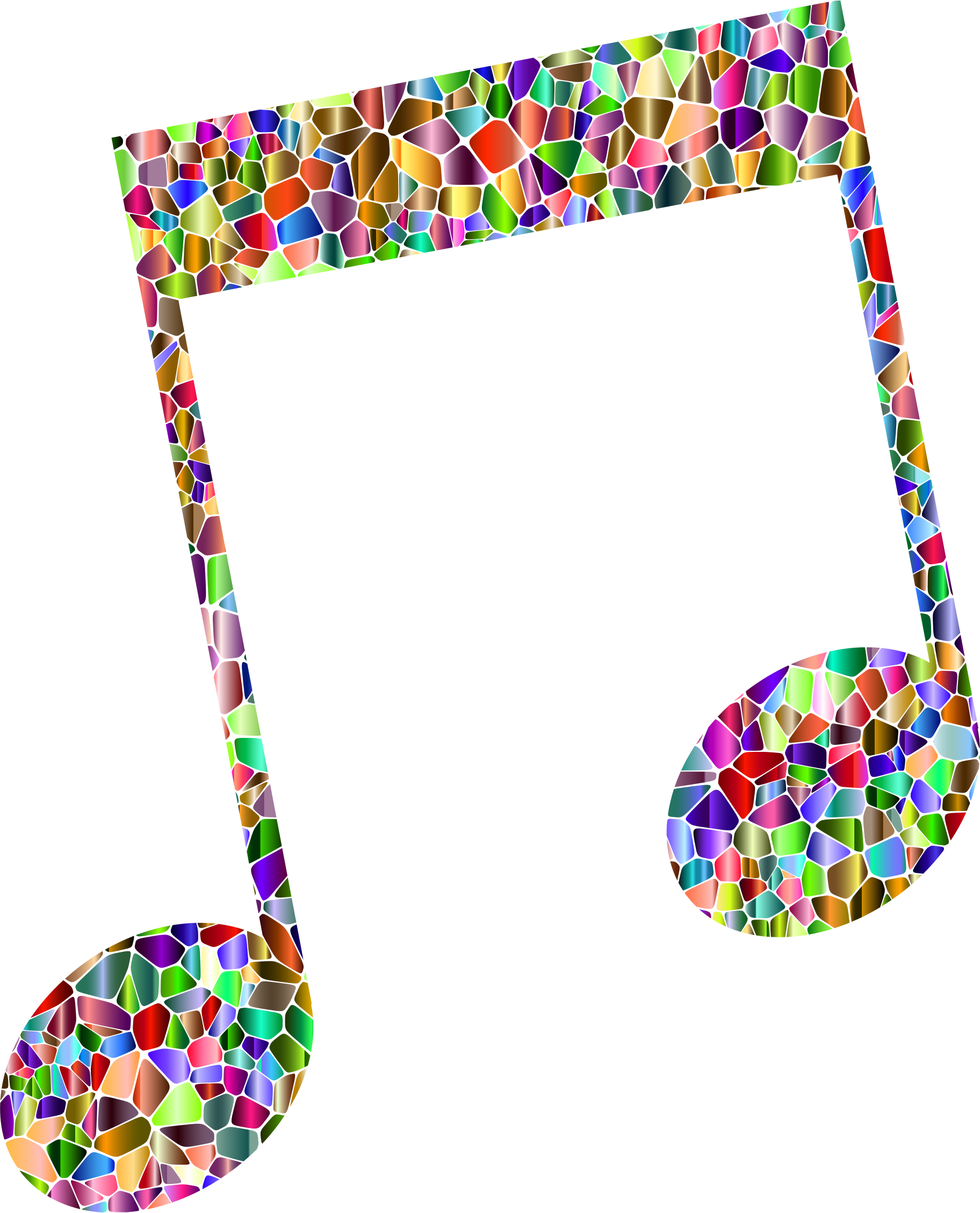 Big Image - Rainbow Prismatic Music Note Oval Ornament (1824x2257)