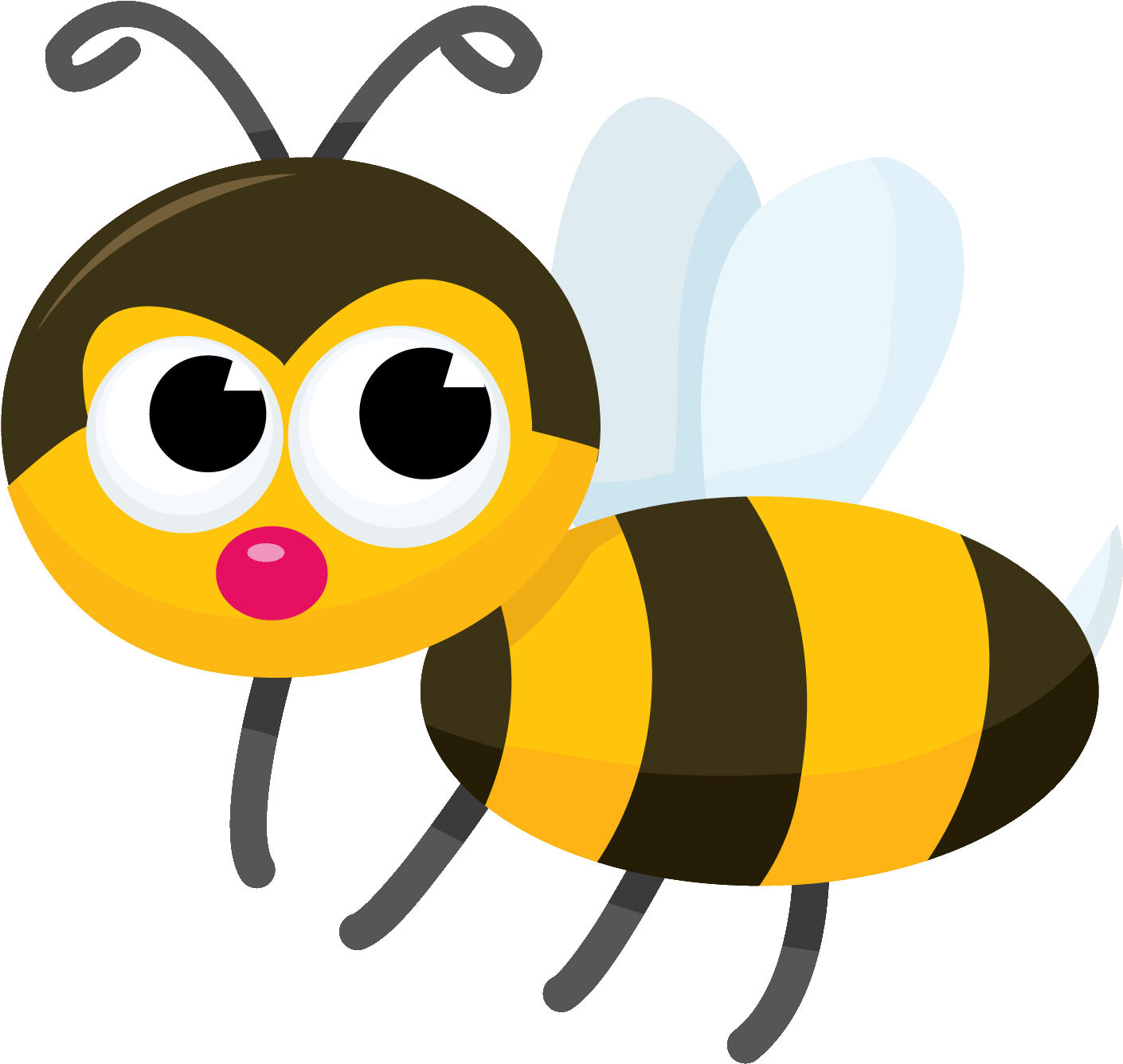Bumble Bee Cute Bee Clip Art Love Bees Cartoon Clip - Bumble Bee (1624x1436)