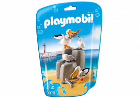 Playmobil Aquarium Pelican Family - Playmobil 9070 Pelican Family (452x452)