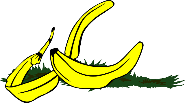 Flat, Icon, Fruit, Don, Cartoon, Banana, Bananas, Peel - Banana Peel Clip Art (640x358)