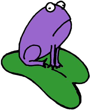World Cartoon Cliparts - Purple Frog Cartoon (350x431)