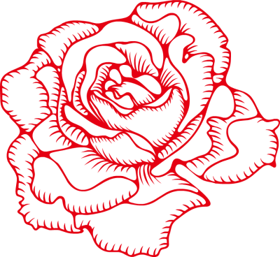 Roses Hearts Classic Red Yellow Rose Rose Silhouette - Red Rose Silhouette Png (400x368)
