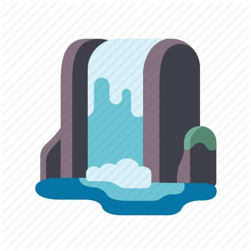 Waterfall Clipart Scenary - Waterfall Icon Png (512x512)