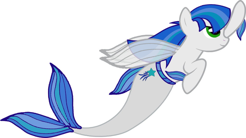 Sterry Waterfall As Merpony By Saphirabjarskular - Rainbow Dash (1024x575)