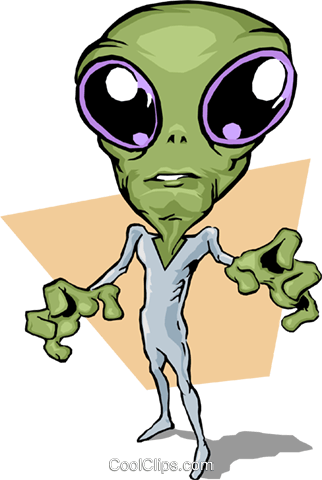 Illustration Of Angry Alien Clipart Vector - Alien Clip Art (322x480)