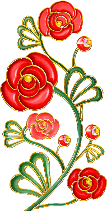 The Gallery For > Rose Silhouette Png - Fleur Rose Gif Animé (800x826)