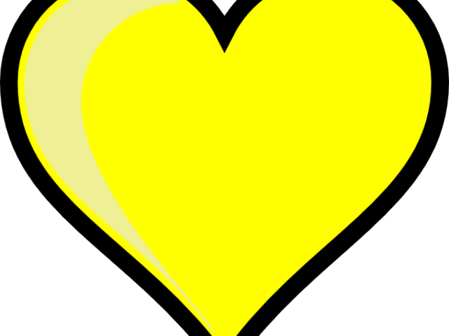 Yellow Heart Cliparts - Heart (640x480)