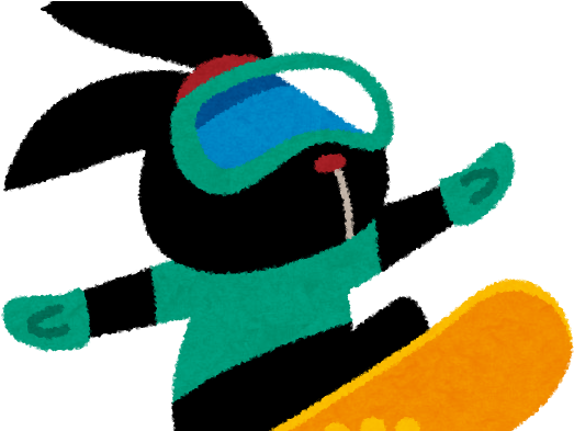 スノーボードをしている ぴょこ のイラスト - Marasaki Sports (748x392)