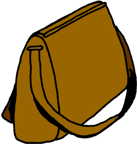 Clipart Of Vacation Bags - Png Cartoon Bag (450x474)