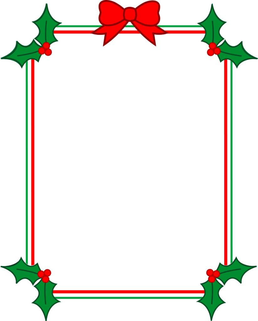 Free Printable Christmas Clip Art Summer Clipart - Christmas Borders And Frames (823x1024)