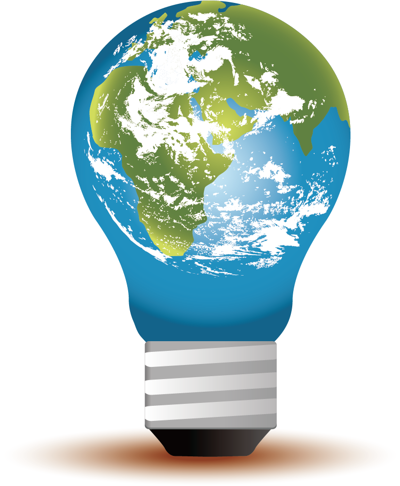 Vector Bulb Earth - Earth Light Bulb Png (1181x1181)