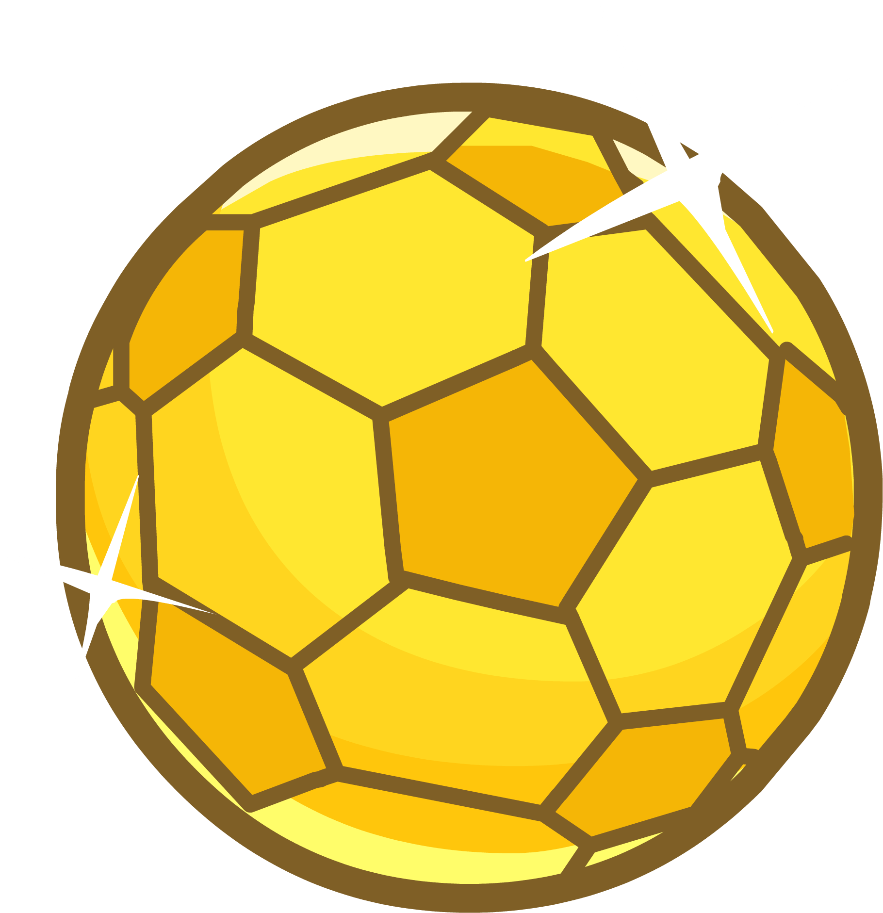 Golden Clipart Soccer Ball - Balon Dór Png (1820x1882)
